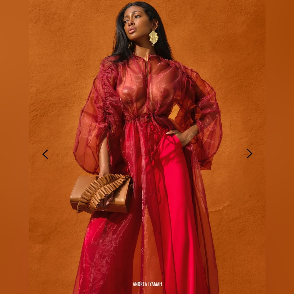 ANDREA IYAMAH ✨brand new Deko Robe in Wine color